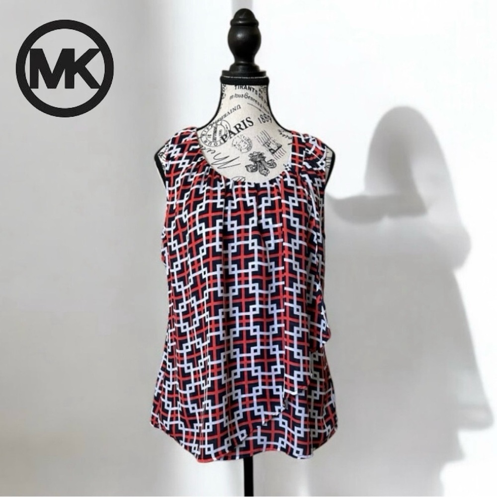 Michael Kors Geometric Patterned Sleeveless Top